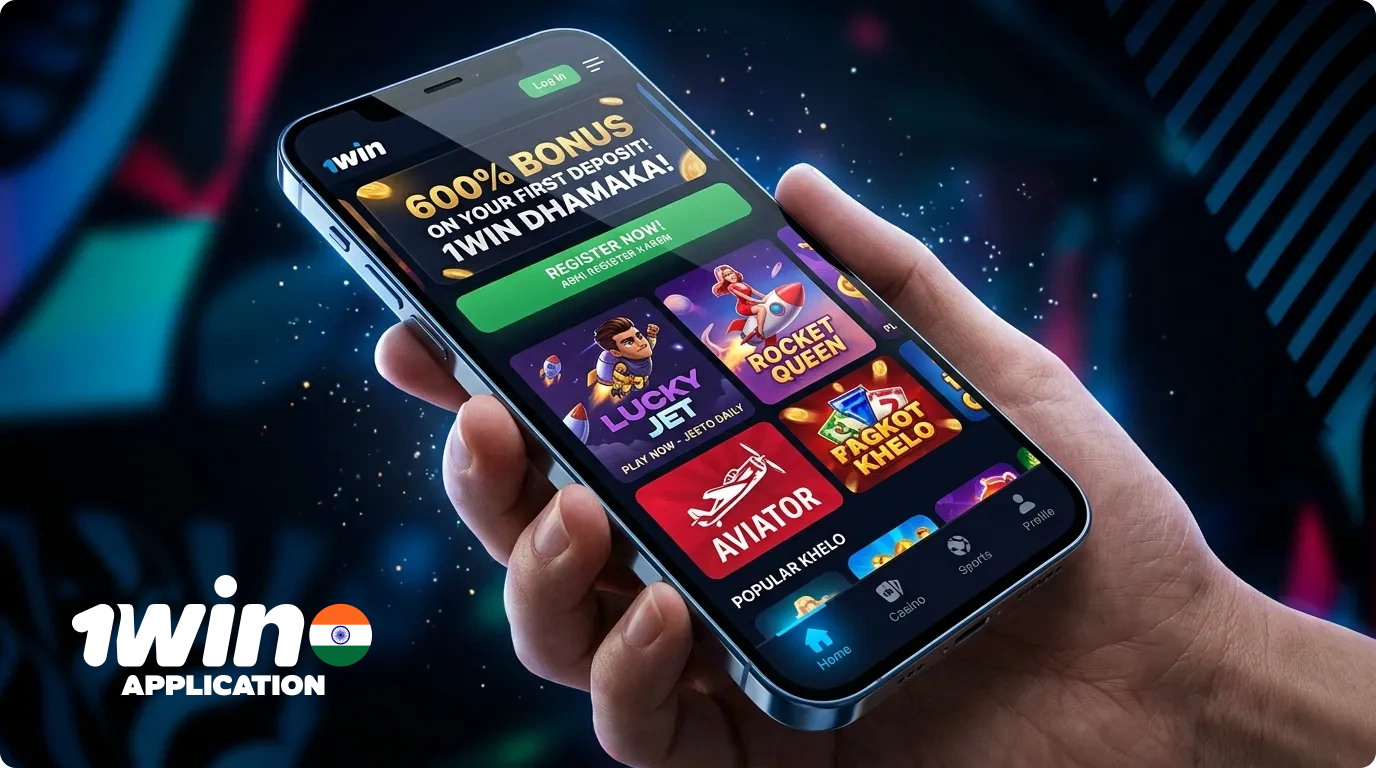 1Win mobile app betting and casino platform for Indian users