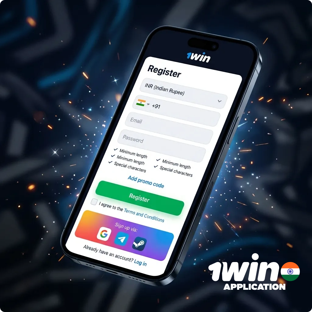 1win quick mobile account setup for sports and casino acces in India